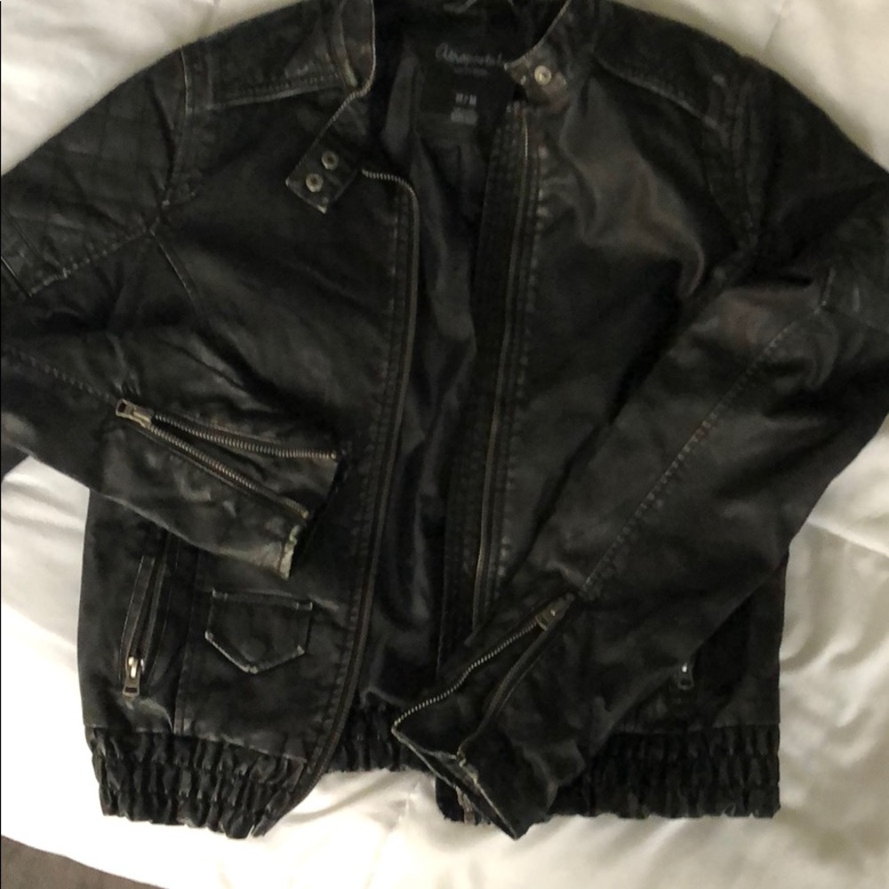 Aeropostale faux leather biker jacket sz. M